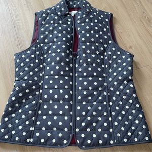 Polka dot vest gray